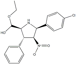 {5-(4-chlorophenyl)-4-nitro-3-phenyl-2-pyrrolidinyl}(ethoxy)methanol Structure