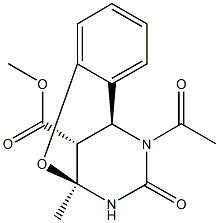 methyl (1S,9S,13R)-12-acetyl-9-methyl-11-oxo-8-oxa-10,12-diazatricyclo[7.3.1.0~2,7~]trideca-2,4,6-triene-13-carboxylate Structure