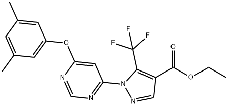 ethyl 1-[6-(3,5-dimethylphenoxy)-4-pyrimidinyl]-5-(trifluoromethyl)-1H-pyrazole-4-carboxylate Structure