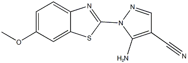 5-amino-1-(6-methoxy-1,3-benzothiazol-2-yl)-1H-pyrazole-4-carbonitrile Structure