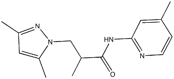 3-(3,5-dimethyl-1H-pyrazol-1-yl)-2-methyl-N-(4-methyl-2-pyridinyl)propanamide Structure