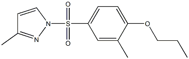 2-methyl-4-[(3-methyl-1H-pyrazol-1-yl)sulfonyl]phenyl propyl ether Structure