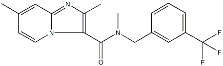 N,2,7-trimethyl-N-[3-(trifluoromethyl)benzyl]imidazo[1,2-a]pyridine-3-carboxamide Structure