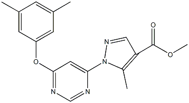 methyl 1-[6-(3,5-dimethylphenoxy)-4-pyrimidinyl]-5-methyl-1H-pyrazole-4-carboxylate Structure