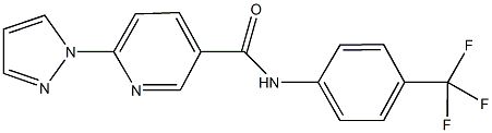 6-(1H-pyrazol-1-yl)-N-[4-(trifluoromethyl)phenyl]nicotinamide Structure