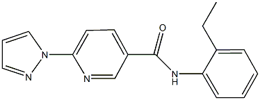 N-(2-ethylphenyl)-6-(1H-pyrazol-1-yl)nicotinamide Structure