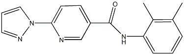 N-(2,3-dimethylphenyl)-6-(1H-pyrazol-1-yl)nicotinamide 구조식 이미지