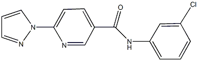 N-(3-chlorophenyl)-6-(1H-pyrazol-1-yl)nicotinamide 구조식 이미지