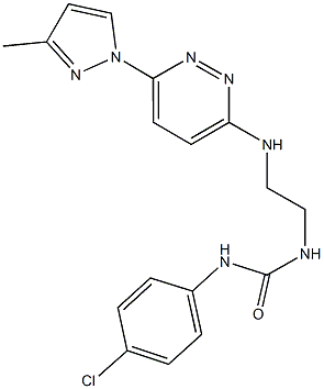 N-(4-chlorophenyl)-N'-(2-{[6-(3-methyl-1H-pyrazol-1-yl)-3-pyridazinyl]amino}ethyl)urea Structure