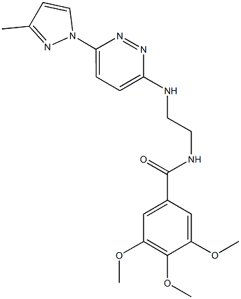 3,4,5-trimethoxy-N-(2-{[6-(3-methyl-1H-pyrazol-1-yl)-3-pyridazinyl]amino}ethyl)benzamide Structure