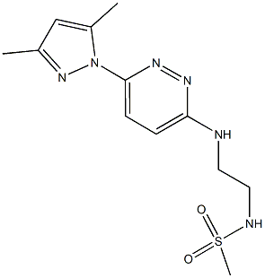 N-(2-{[6-(3,5-dimethyl-1H-pyrazol-1-yl)-3-pyridazinyl]amino}ethyl)methanesulfonamide Structure