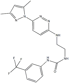 N-(2-{[6-(3,5-dimethyl-1H-pyrazol-1-yl)-3-pyridazinyl]amino}ethyl)-N'-[3-(trifluoromethyl)phenyl]urea Structure