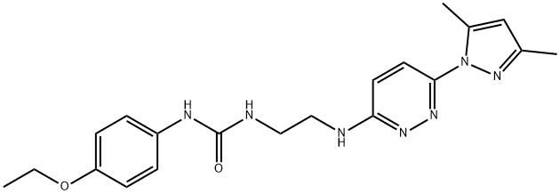 N-(2-{[6-(3,5-dimethyl-1H-pyrazol-1-yl)-3-pyridazinyl]amino}ethyl)-N'-(4-ethoxyphenyl)urea 구조식 이미지