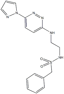 phenyl-N-(2-{[6-(1H-pyrazol-1-yl)-3-pyridazinyl]amino}ethyl)methanesulfonamide 구조식 이미지