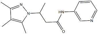 N-(3-pyridinyl)-3-(3,4,5-trimethyl-1H-pyrazol-1-yl)butanamide Structure