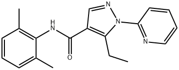 N-(2,6-dimethylphenyl)-5-ethyl-1-(2-pyridinyl)-1H-pyrazole-4-carboxamide Structure