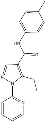 5-ethyl-N-(4-methylphenyl)-1-(2-pyridinyl)-1H-pyrazole-4-carboxamide Structure