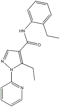 5-ethyl-N-(2-ethylphenyl)-1-(2-pyridinyl)-1H-pyrazole-4-carboxamide Structure