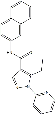 5-ethyl-N-(2-naphthyl)-1-(2-pyridinyl)-1H-pyrazole-4-carboxamide 구조식 이미지