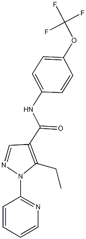 5-ethyl-1-(2-pyridinyl)-N-[4-(trifluoromethoxy)phenyl]-1H-pyrazole-4-carboxamide Structure