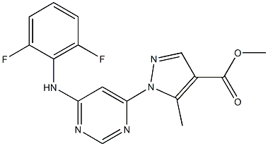 methyl 1-[6-(2,6-difluoroanilino)-4-pyrimidinyl]-5-methyl-1H-pyrazole-4-carboxylate Structure