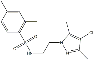 N-[2-(4-chloro-3,5-dimethyl-1H-pyrazol-1-yl)ethyl]-2,4-dimethylbenzenesulfonamide 구조식 이미지