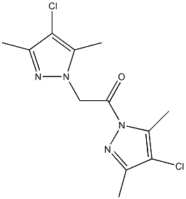 4-chloro-1-[(4-chloro-3,5-dimethyl-1H-pyrazol-1-yl)acetyl]-3,5-dimethyl-1H-pyrazole Structure