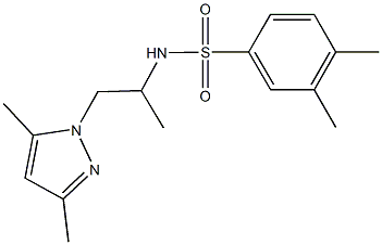 N-[2-(3,5-dimethyl-1H-pyrazol-1-yl)-1-methylethyl]-3,4-dimethylbenzenesulfonamide 구조식 이미지