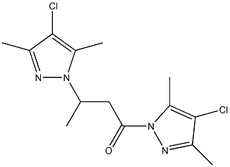 4-chloro-1-[3-(4-chloro-3,5-dimethyl-1H-pyrazol-1-yl)butanoyl]-3,5-dimethyl-1H-pyrazole Structure