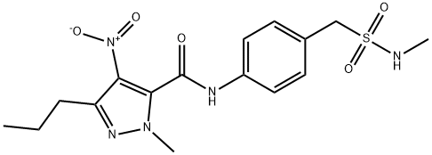 4-nitro-1-methyl-N-(4-{[(methylamino)sulfonyl]methyl}phenyl)-3-propyl-1H-pyrazole-5-carboxamide Structure