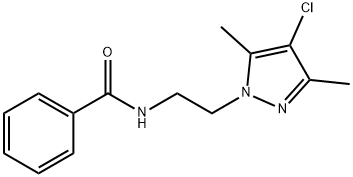 N-[2-(4-chloro-3,5-dimethyl-1H-pyrazol-1-yl)ethyl]benzamide 구조식 이미지