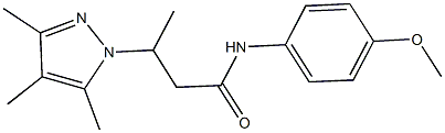 N-(4-methoxyphenyl)-3-(3,4,5-trimethyl-1H-pyrazol-1-yl)butanamide Structure