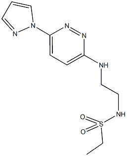 N-(2-{[6-(1H-pyrazol-1-yl)-3-pyridazinyl]amino}ethyl)ethanesulfonamide 구조식 이미지