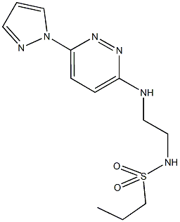 N-(2-{[6-(1H-pyrazol-1-yl)-3-pyridazinyl]amino}ethyl)-1-propanesulfonamide Structure