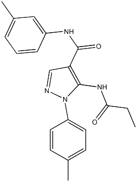 N-(3-methylphenyl)-1-(4-methylphenyl)-5-(propionylamino)-1H-pyrazole-4-carboxamide Structure