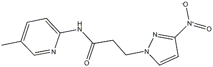 3-{3-nitro-1H-pyrazol-1-yl}-N-(5-methyl-2-pyridinyl)propanamide 구조식 이미지