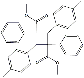 dimethyl2,4-bis(4-methylphenyl)-1,3-diphenyl-1,3-cyclobutanedicarboxylate Structure