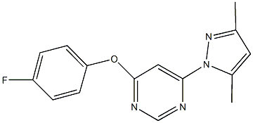 6-(3,5-dimethyl-1H-pyrazol-1-yl)-4-pyrimidinyl 4-fluorophenyl ether 구조식 이미지