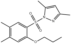 2-[(3,5-dimethyl-1H-pyrazol-1-yl)sulfonyl]-4,5-dimethylphenyl propyl ether 구조식 이미지