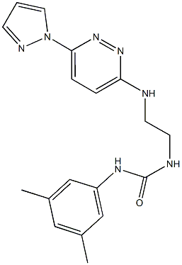 N-(3,5-dimethylphenyl)-N'-(2-{[6-(1H-pyrazol-1-yl)-3-pyridazinyl]amino}ethyl)urea 구조식 이미지