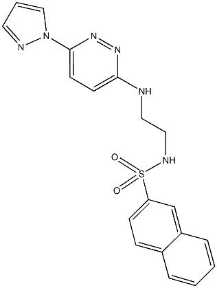 N-(2-{[6-(1H-pyrazol-1-yl)-3-pyridazinyl]amino}ethyl)-2-naphthalenesulfonamide 구조식 이미지