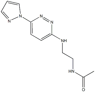 N-(2-{[6-(1H-pyrazol-1-yl)-3-pyridazinyl]amino}ethyl)acetamide Structure