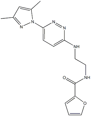 N-(2-{[6-(3,5-dimethyl-1H-pyrazol-1-yl)-3-pyridazinyl]amino}ethyl)-2-furamide 구조식 이미지