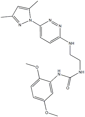 N-(2,5-dimethoxyphenyl)-N'-(2-{[6-(3,5-dimethyl-1H-pyrazol-1-yl)-3-pyridazinyl]amino}ethyl)urea 구조식 이미지