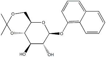 2,2-dimethyl-6-(1-naphthyloxy)hexahydropyrano[3,2-d][1,3]dioxine-7,8-diol 구조식 이미지