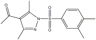 1-{1-[(3,4-dimethylphenyl)sulfonyl]-3,5-dimethyl-1H-pyrazol-4-yl}ethanone 구조식 이미지