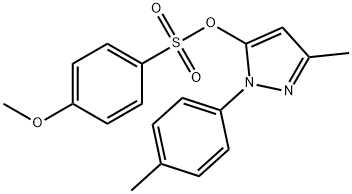 3-methyl-1-(4-methylphenyl)-1H-pyrazol-5-yl 4-methoxybenzenesulfonate Structure