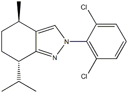 2-(2,6-dichlorophenyl)-7-isopropyl-4-methyl-4,5,6,7-tetrahydro-2H-indazole Structure