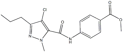 methyl 4-{[(4-chloro-1-methyl-3-propyl-1H-pyrazol-5-yl)carbonyl]amino}benzoate Structure