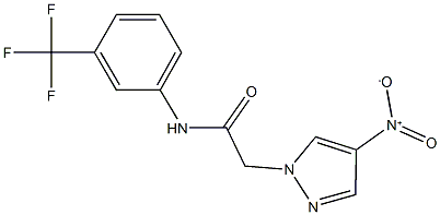 2-{4-nitro-1H-pyrazol-1-yl}-N-[3-(trifluoromethyl)phenyl]acetamide 구조식 이미지